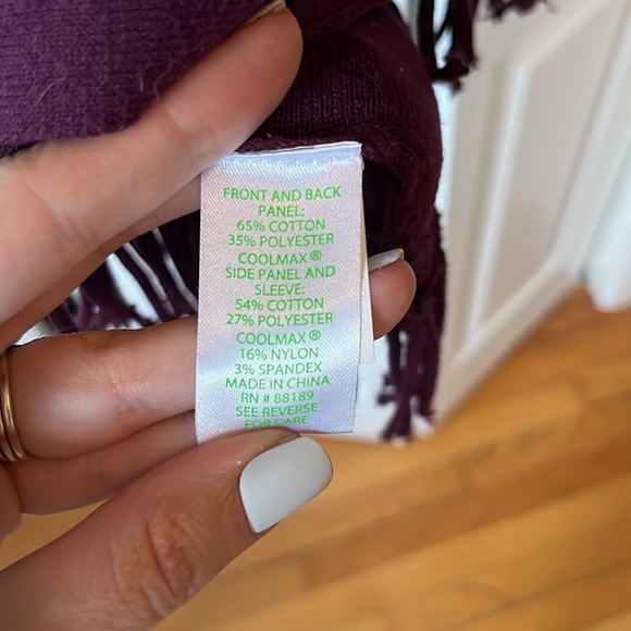 Lilly Pulitzer maroon fringe sweater - Picture 5 of 5